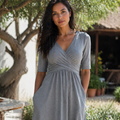 Clay Women's Summer A-Line Dress – Lightweight Midi Dress, Elegant Casual Everyday