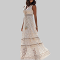 Estella Abito Donna Boho – Vestito Midi Elegante Scollo V, Foderato, Estivo Chic