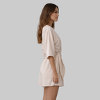 Trina Tuta Donna Elegante – Playsuit con Scollo a V Incrociato e Cintura in Vita