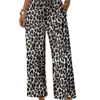 Katherine Pantalon Palazzo Femme – Modèle Jambe Large avec Cordon de Serrage et Poches