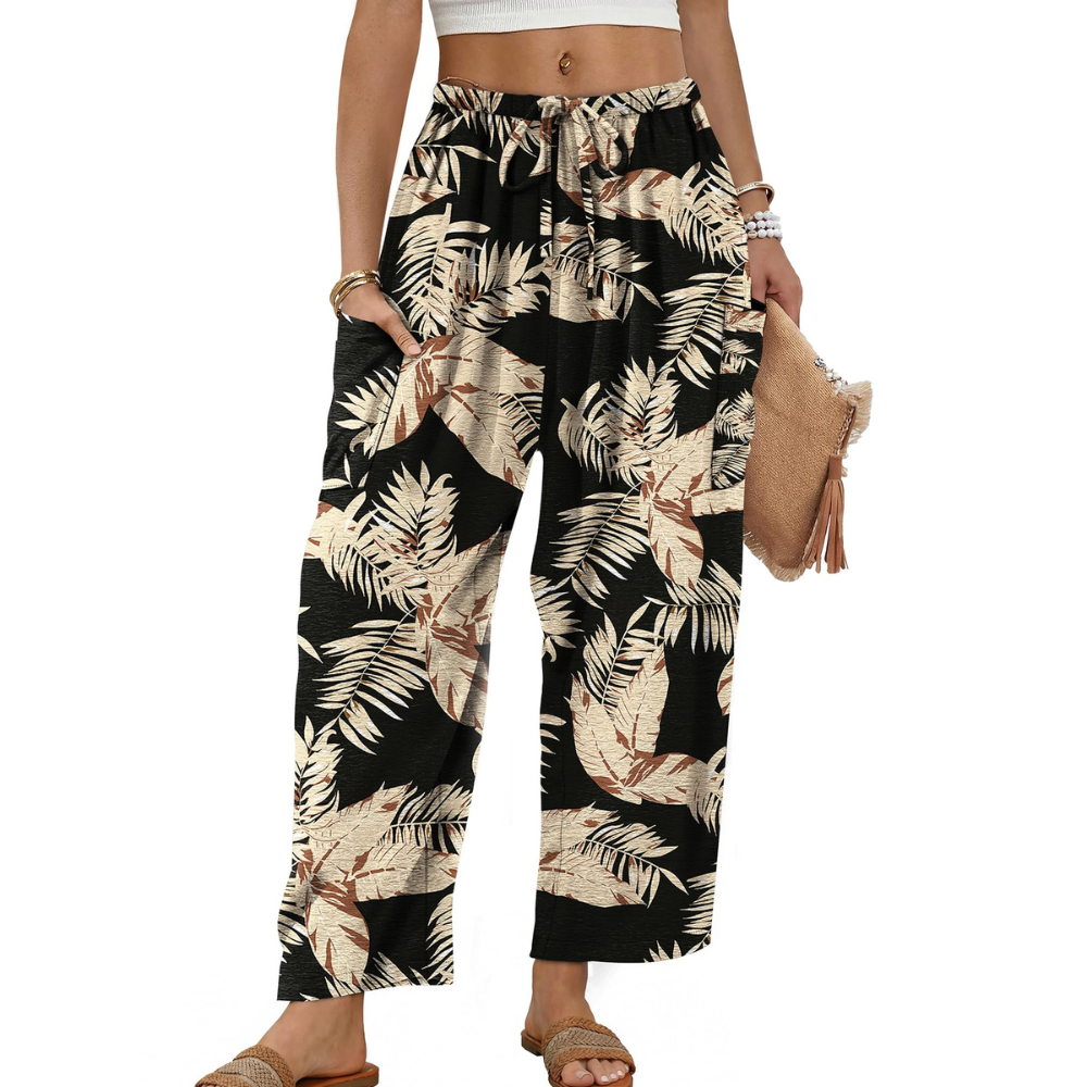 Freya Pantaloni Palazzo Donna – Modello Barrel Wide Leg con Coulisse e Tasche