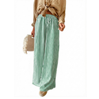 Peper Pantaloni Wide Leg Donna – Modello a Righe con Coulisse e Tasche