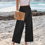 Camila Pantalon Palazzo Femme – Modèle Large Taille Haute avec Poches