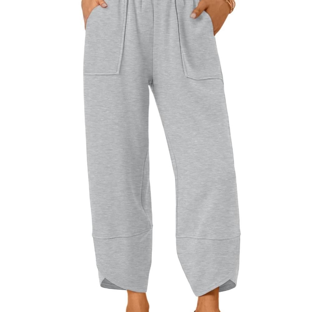 Penelope Pantaloni Wide Leg Donna – Modello Estivo in Cotone con Coulisse e Tasche