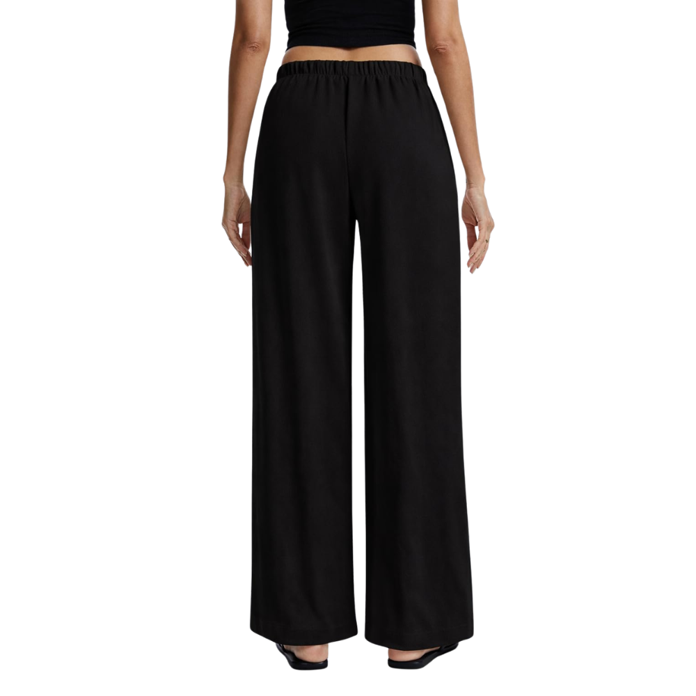 Madeline Pantalon Large Femme – Modèle Business Casual Anti-Froissement avec Poches
