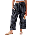 Daphne Pantalon en Lin Femme – Modèle Harem à Jambe Large avec Cordon de Serrage et Poches