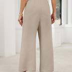 Katherine Pantalon Palazzo Femme – Modèle Jambe Large avec Cordon de Serrage et Poches