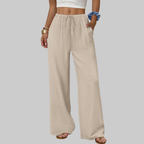 Florence Pantalones Palazzo para Mujer – Modelo de Verano con Cordón, Pierna Ancha y Bolsillos