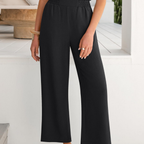 Georgia Women's Palazzo Pants – Cropped High Waist Style with Pockets