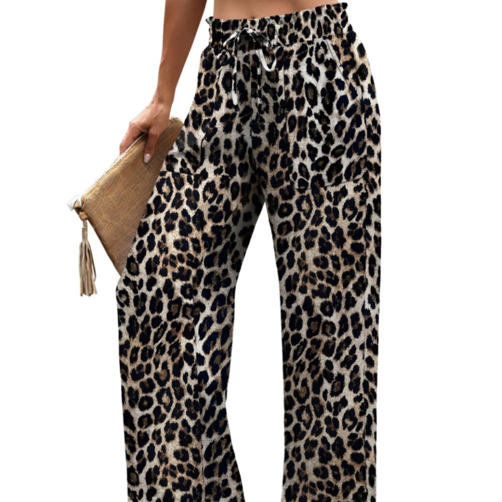 Delilah Pantaloni Wide Leg Donna – Modello Estivo con Coulisse, Volant e Tasche