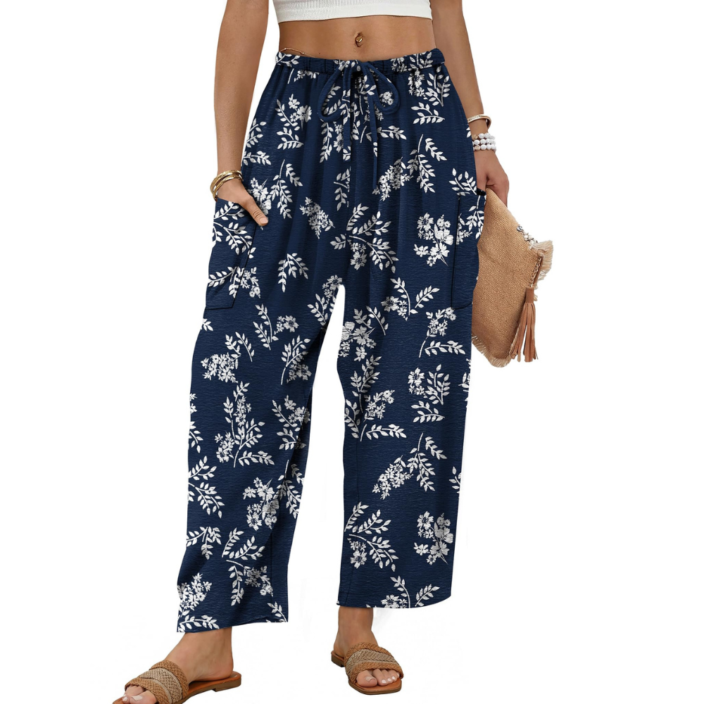 Freya Pantaloni Palazzo Donna – Modello Barrel Wide Leg con Coulisse e Tasche