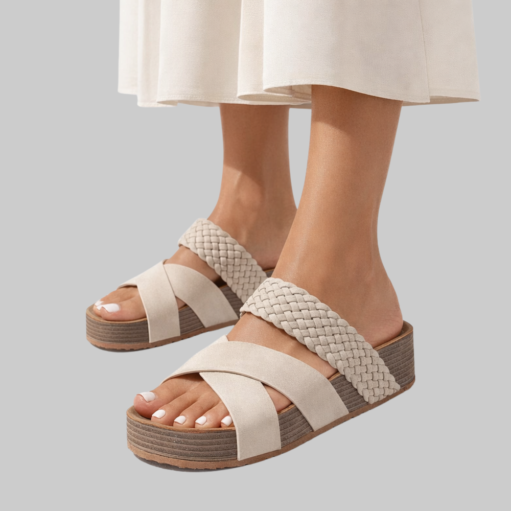 Martha Sandali Donna in Pelle – Sandali con Supporto Arco e Suola Antiscivolo