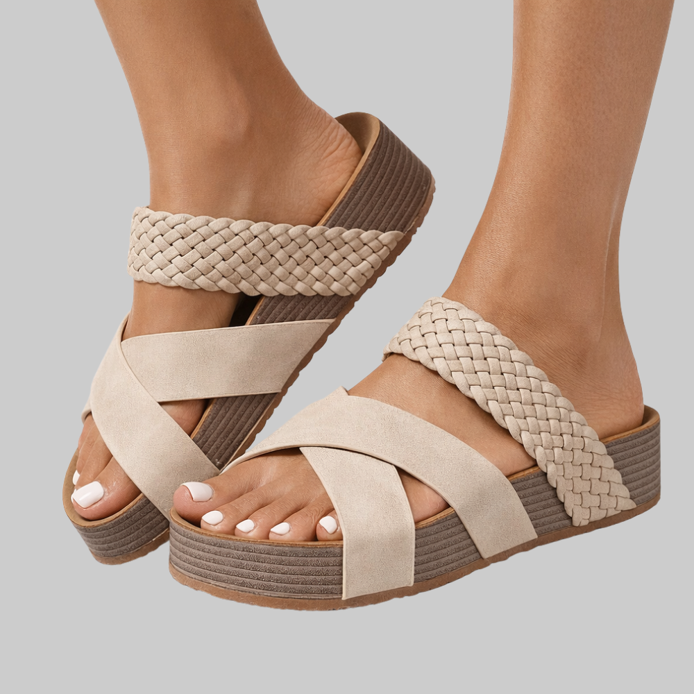 Martha Sandali Donna in Pelle – Sandali con Supporto Arco e Suola Antiscivolo