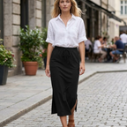 Jessa Gonna Maxi Donna – Gonna Lunga Casual Chic con Vita Regolabile e Spacchi Laterali