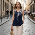 Pull Femme Valeria – Col V, Fronces Latérales, Tunique Décontractée Élégante