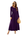 Georgia Abito Maxi Donna – Hosszú ujjú, zsebes, bő szabású hosszú ruha nőknek