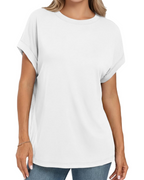 Hannah T-Shirt Damen – Oversize Sommer-Top mit Rundhalsausschnitt & kurzen Ärmeln