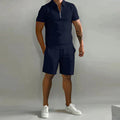 Conjunto Nathan para hombre polo y shorts – conjunto de verano elegante, ajuste cómodo y casual
