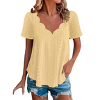 Geraldine Blusa Donna Estiva – Scollo a V, Maniche Corte e Vestibilità Comoda