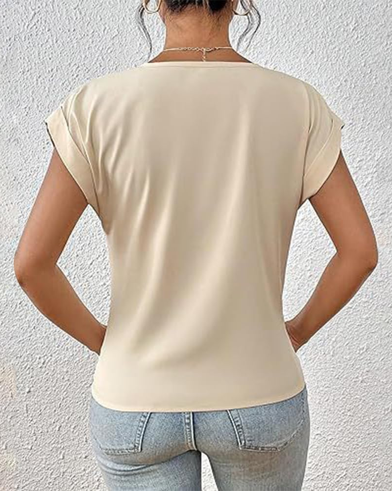 Natalie Camicetta Donna – Scollo a V, Senza Maniche, Leggera e Casual Estiva