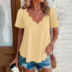 Geraldine Blusa Donna Estiva – Scollo a V, Maniche Corte e Vestibilità Comoda
