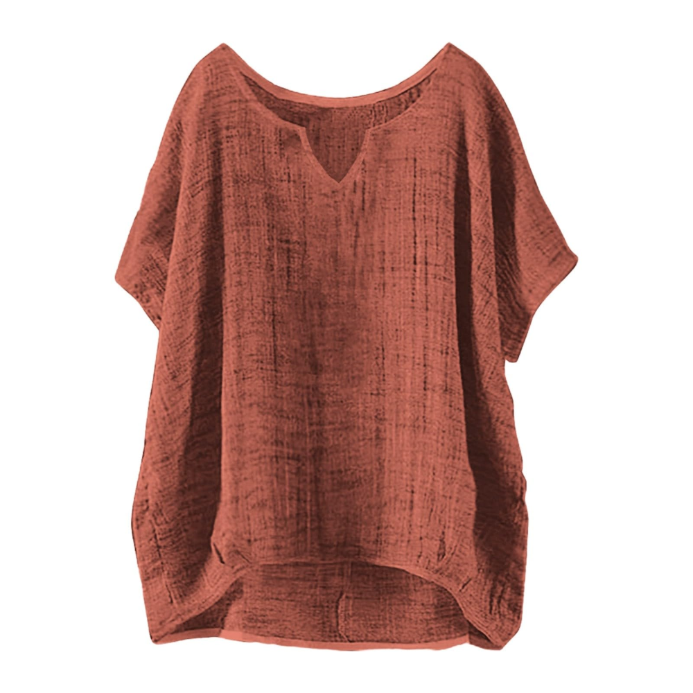 Clarissa Women's Summer T-Shirt – Crew Neck, Short Sleeves, and Relaxed Fit