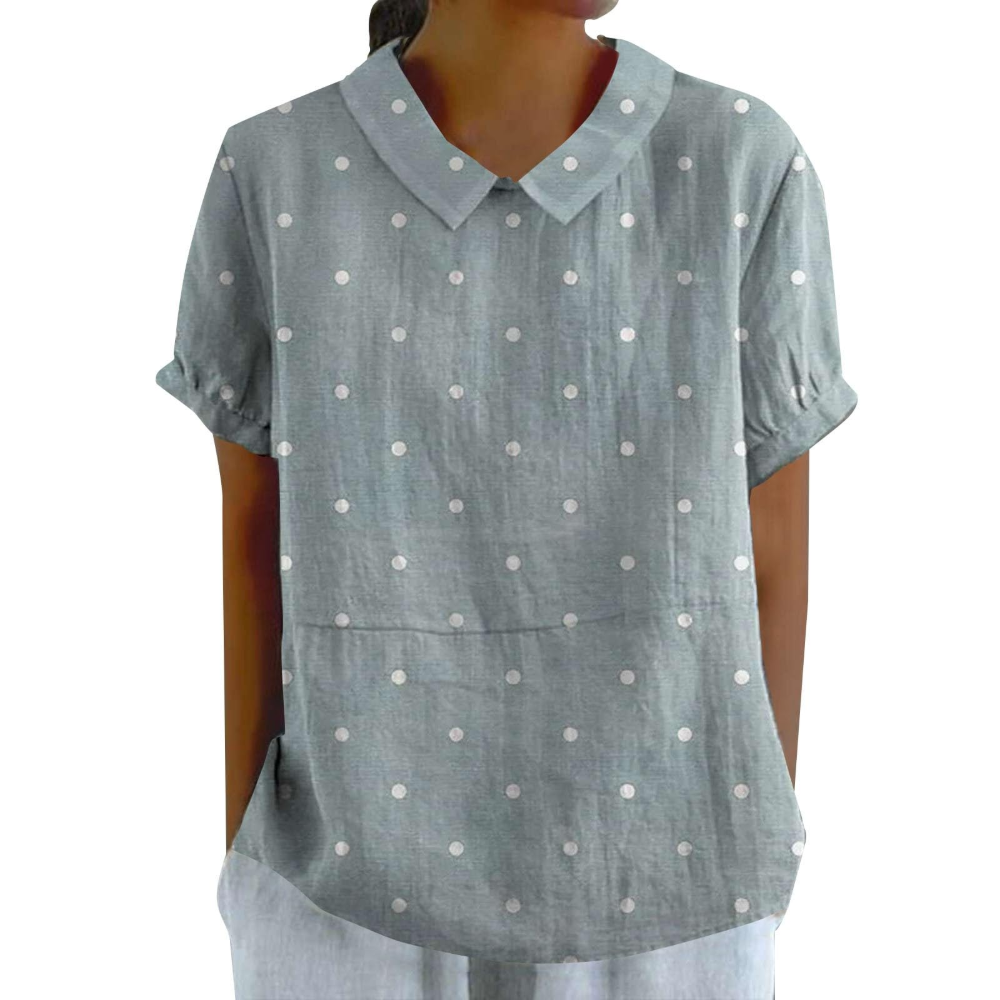 Penelope Floral Women’s Blouse – Collar, Buttons, and Relaxed Fit