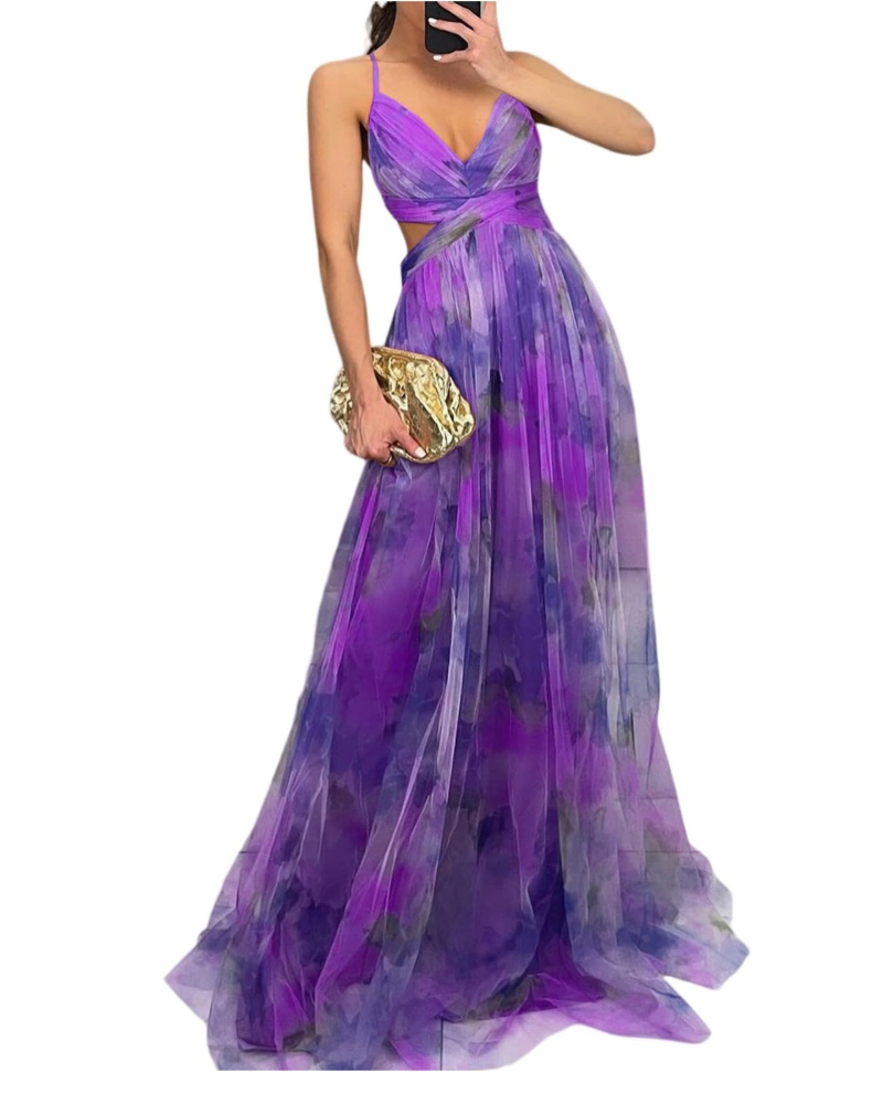 Elara Women’s Summer Dress – Floral Print, Thin Straps, and Fitted Waist