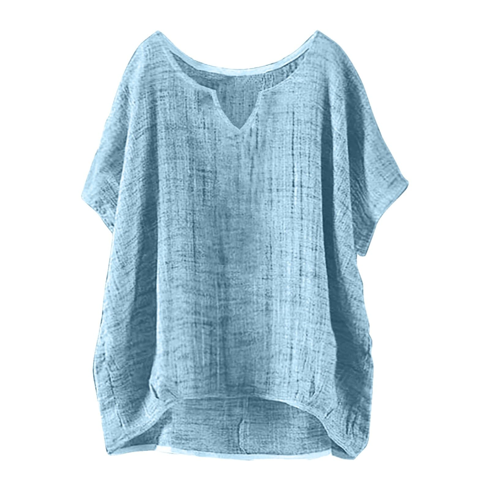 Clarissa Women's Summer T-Shirt – Crew Neck, Short Sleeves, and Relaxed Fit