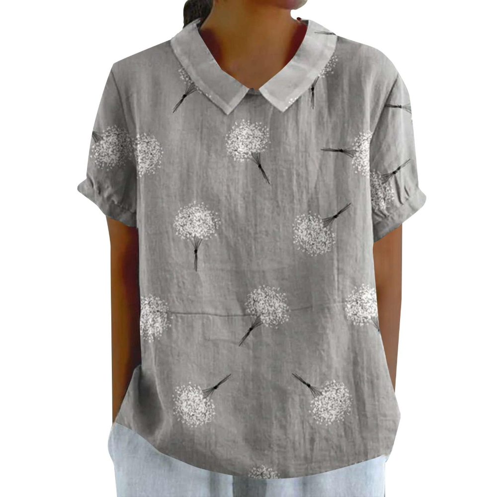 Penelope Floral Women’s Blouse – Collar, Buttons, and Relaxed Fit