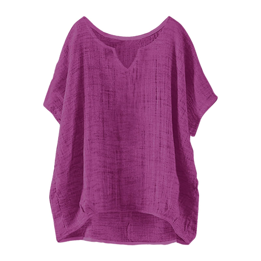 Clarissa Women's Summer T-Shirt – Crew Neck, Short Sleeves, and Relaxed Fit