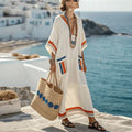 Alisia Abito Lungo Donna – Maxi Dress Elegante con Tasche & Vestibilità Fluida Estiva