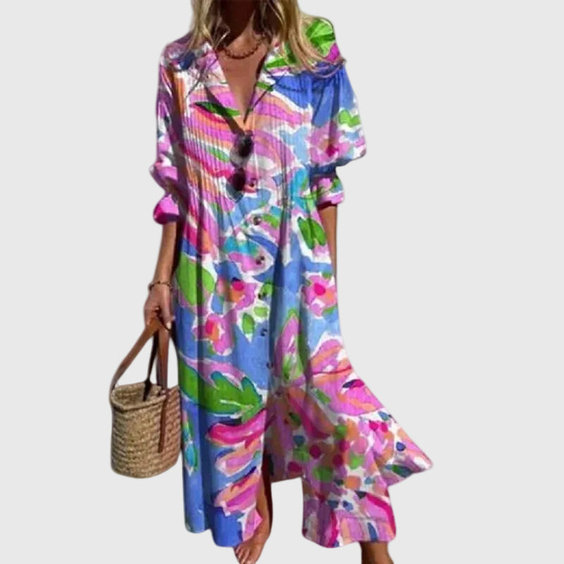 Lara Women's Maxi Boho Dress – Long Flowing Dress, Lightweight, Elegant Casual Summer