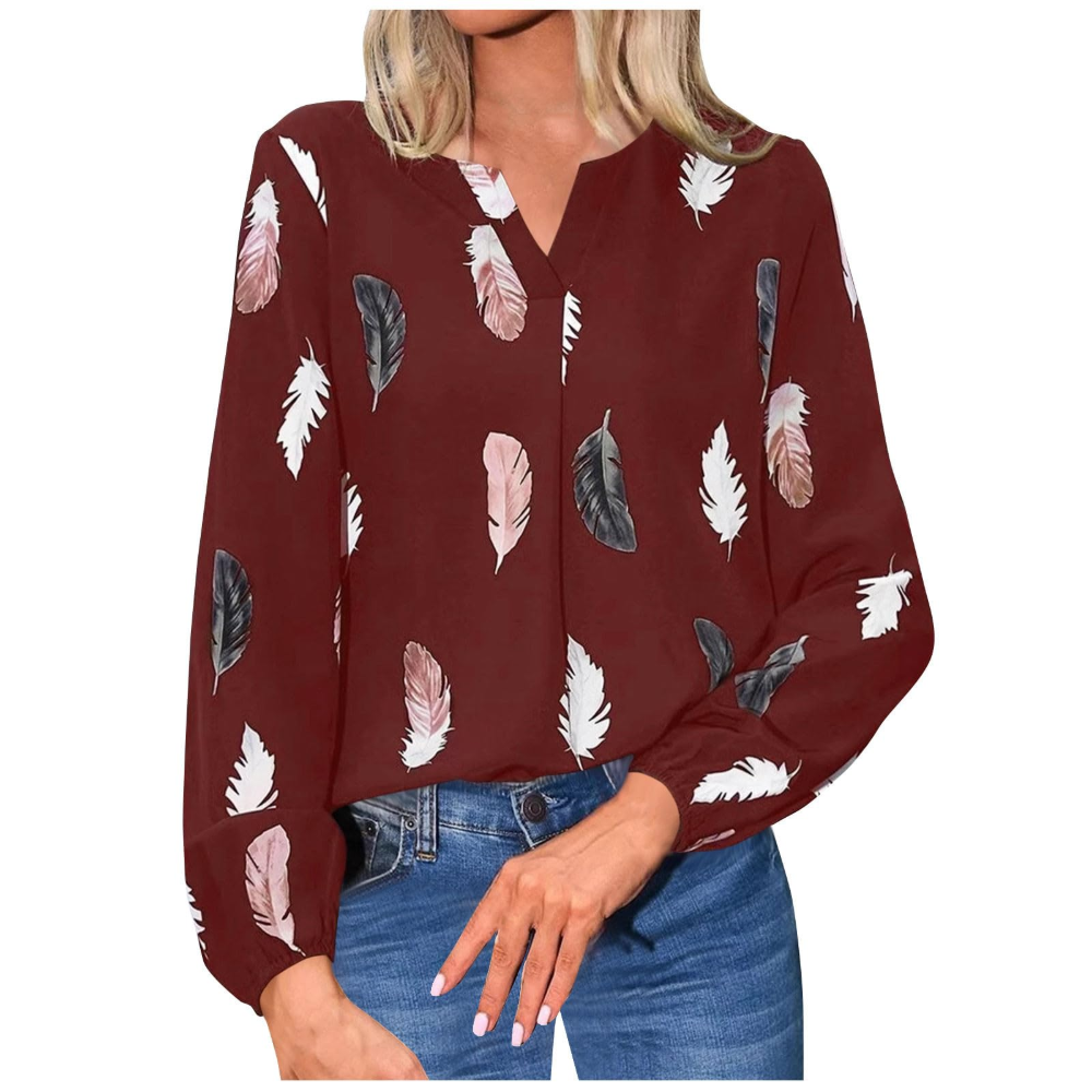 Adelaide Women's Cotton T-Shirt – Crew Neck, Elegant Print, and Relaxed Fit