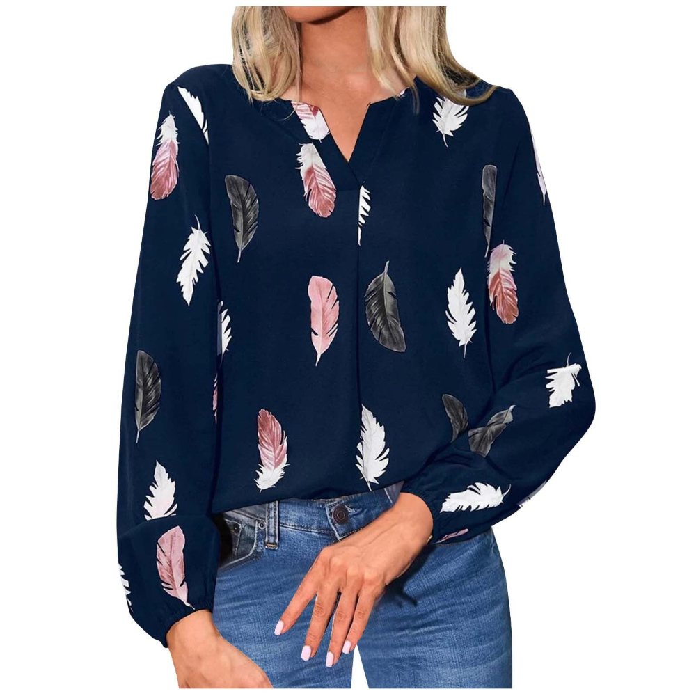 Adelaide Women's Cotton T-Shirt – Crew Neck, Elegant Print, and Relaxed Fit