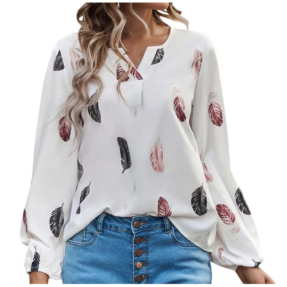 Adelaide Women's Cotton T-Shirt – Crew Neck, Elegant Print, and Relaxed Fit