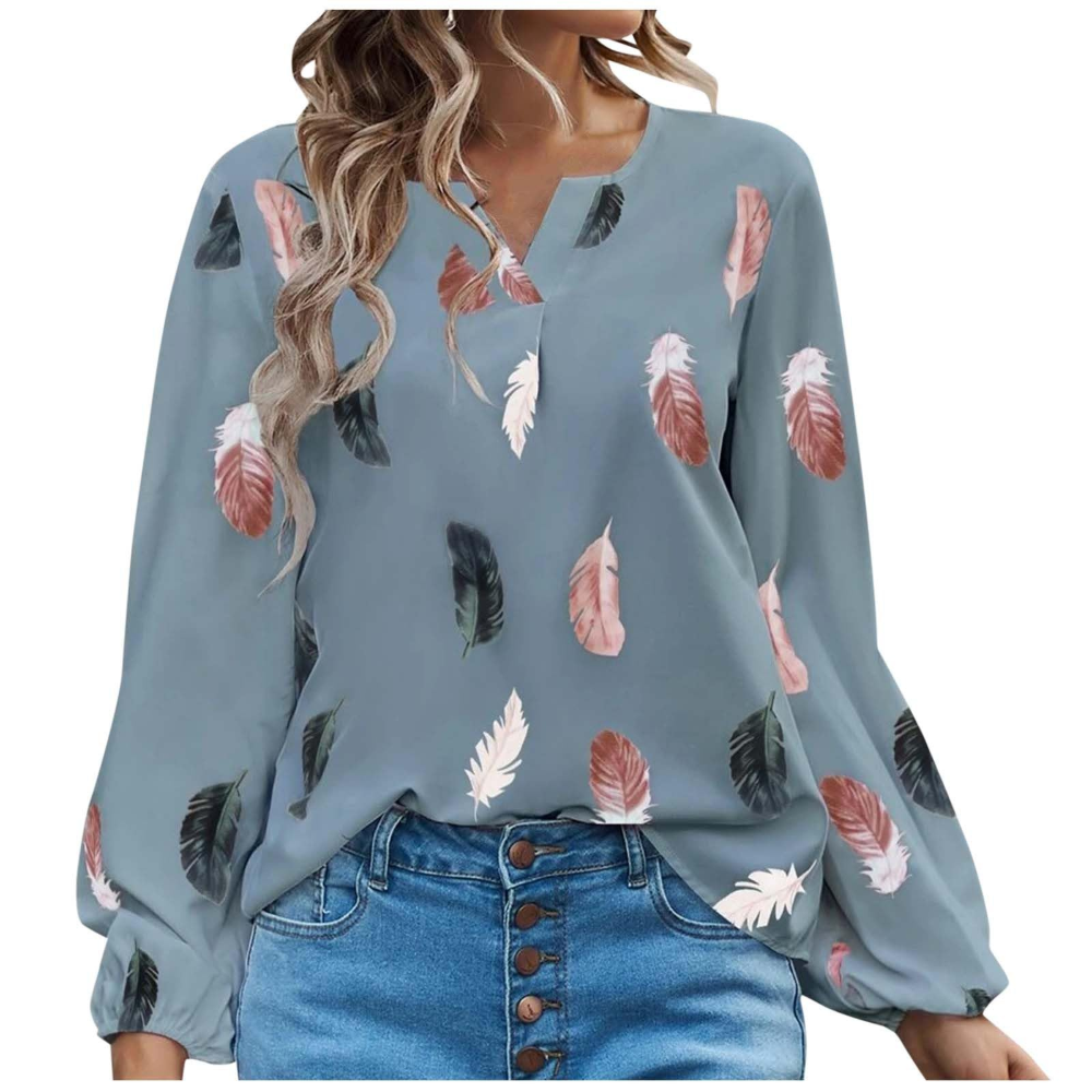 Adelaide Women's Cotton T-Shirt – Crew Neck, Elegant Print, and Relaxed Fit