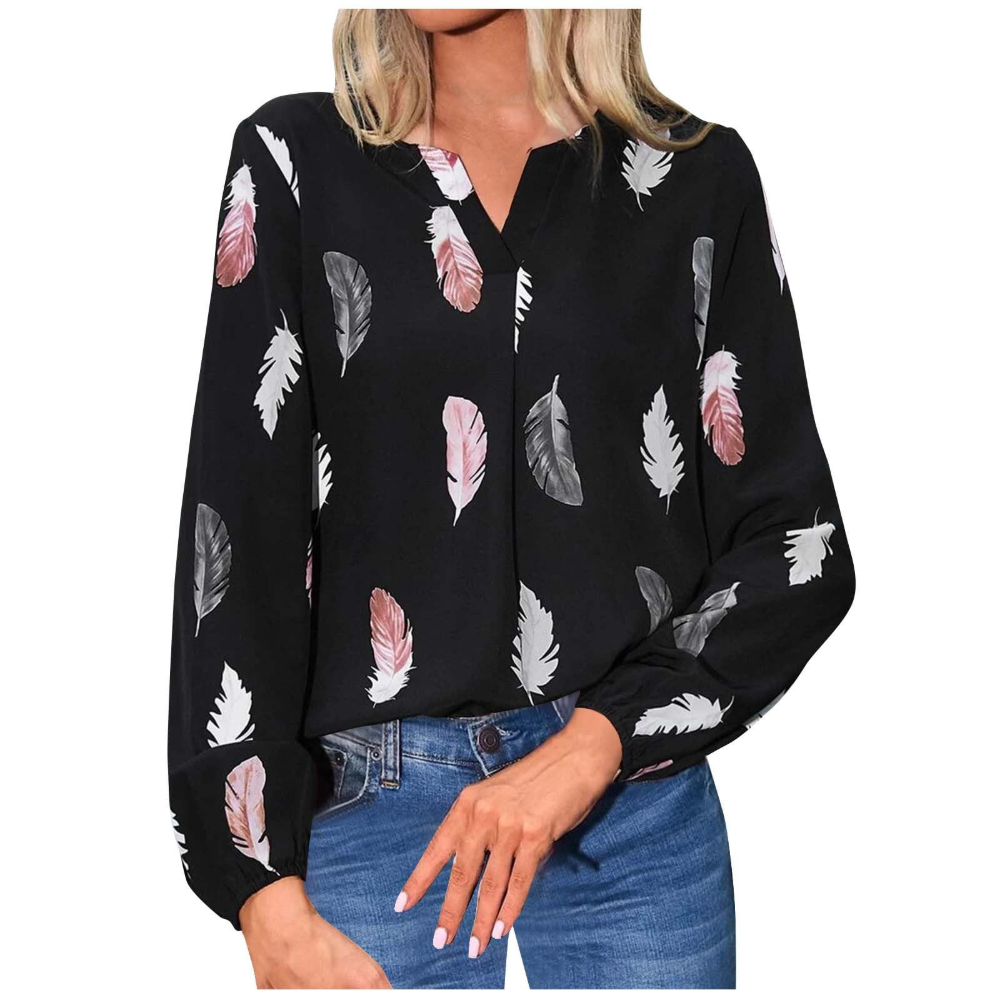 Adelaide Women's Cotton T-Shirt – Crew Neck, Elegant Print, and Relaxed Fit