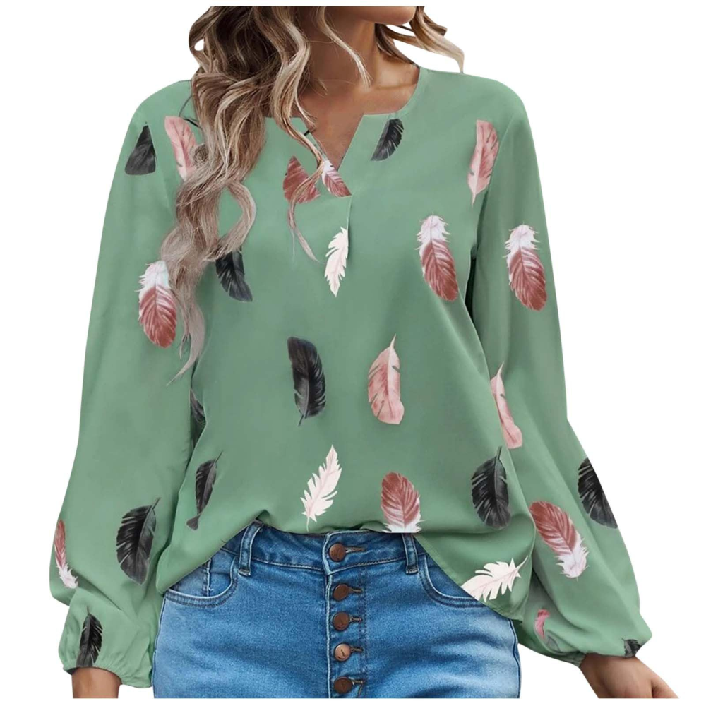 Adelaide Women's Cotton T-Shirt – Crew Neck, Elegant Print, and Relaxed Fit