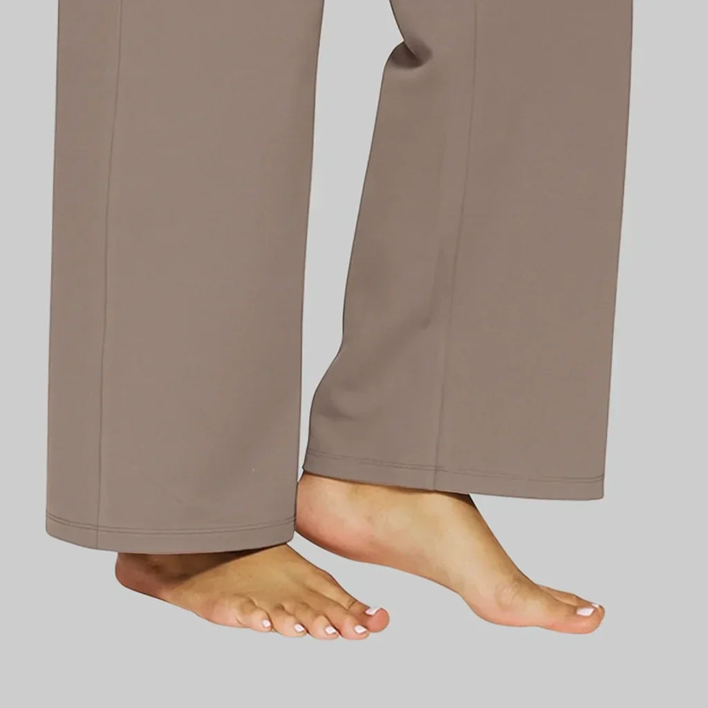 Gladys Pantalon Femme Extensible – Taille Haute, Poches, Confortable Décontracté Respirant