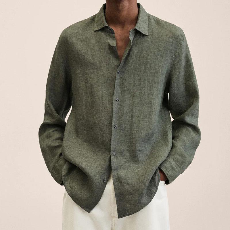 Giovanni Men's Shirt – Breathable Linen, Long Sleeves & Classic Elegant Style