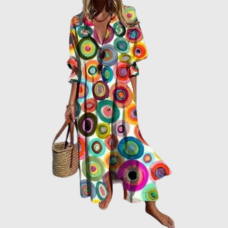 Lara Women's Maxi Boho Dress – Long Flowing Dress, Lightweight, Elegant Casual Summer