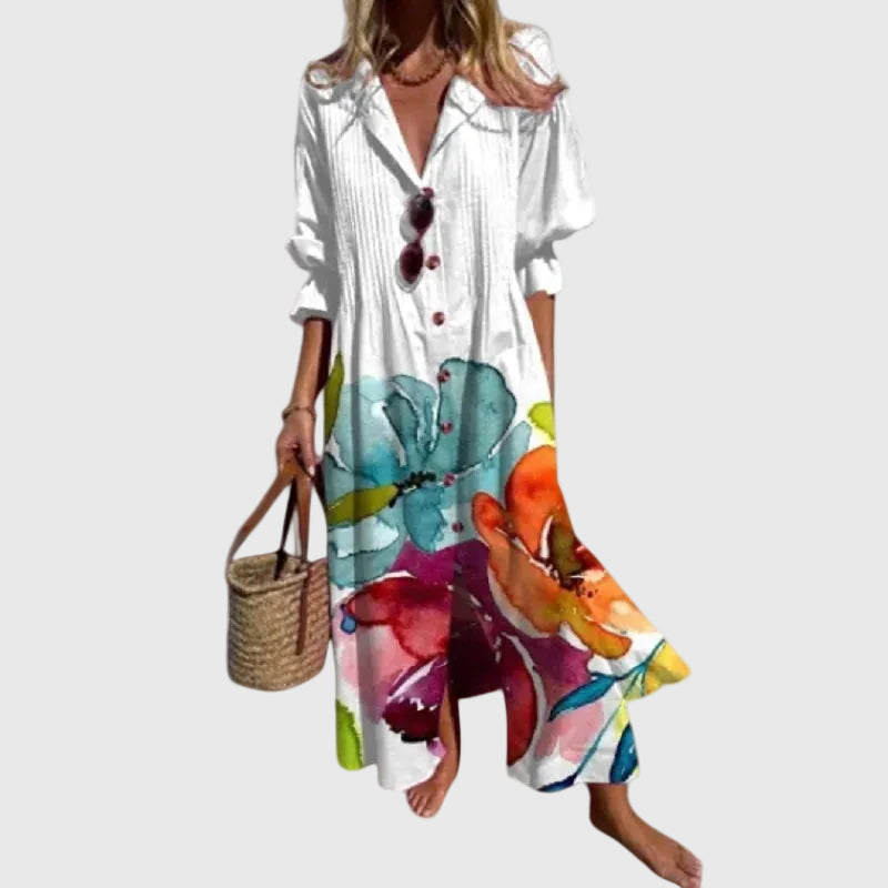 Lara Women's Maxi Boho Dress – Long Flowing Dress, Lightweight, Elegant Casual Summer