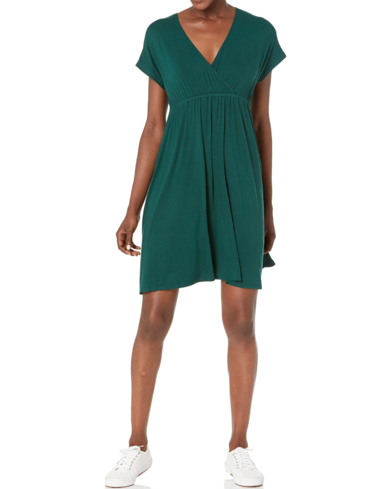 Avery Vestito Donna Mini – Jersey Stretch, Scollo a V & Vita Impero