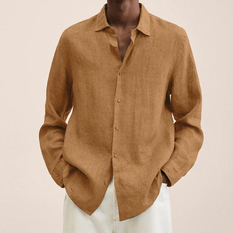 Giovanni Men's Shirt – Breathable Linen, Long Sleeves & Classic Elegant Style