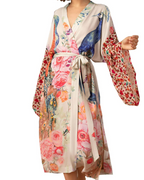 Lydia Women's Maxi Kaftan – Lightweight Floral Boho Dress and Summer Cover-Up