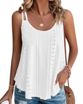 Amber Women's Camisole – Scallop Embroidery, Thin Straps, and Fluid Fit