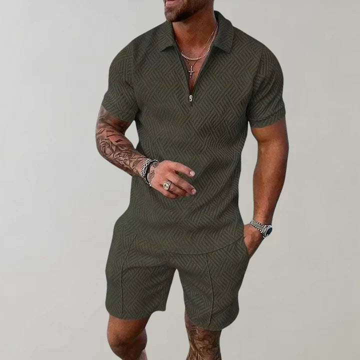 Oliver Conjunto de Verano Hombre – Algodón y Lino, Conjunto Casual Transpirable y Comodidad de Verano