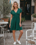 Avery Vestito Donna Mini – Jersey Stretch, Scollo a V & Vita Impero