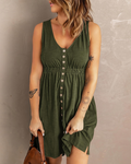 Kimberly Abito Mini Donna – Corpetto a Coste, Vita Alta e Gonna Svasata con Volant